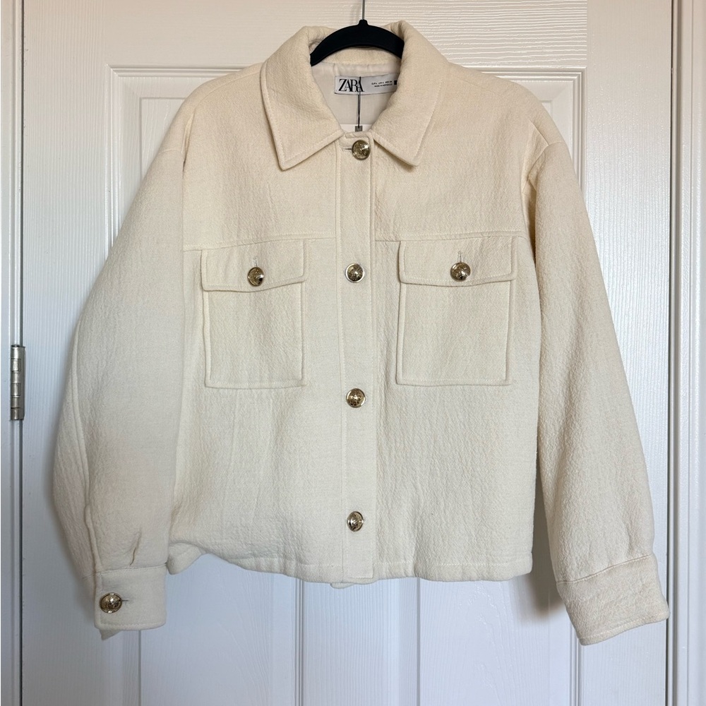 Zara Women's Off-White Utility Jacket